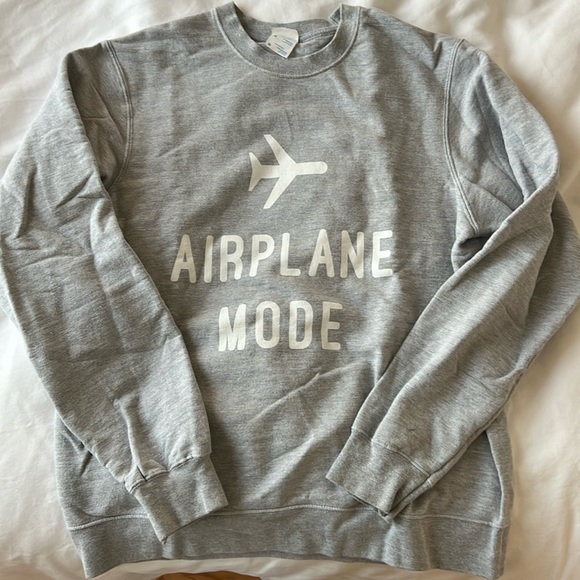 Airplane Mode Grey Sweatshirt - Size Medium - Picture 1 of 1